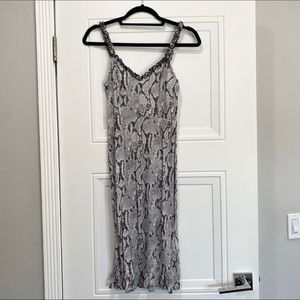 Snakeskin Midi Dress - XS